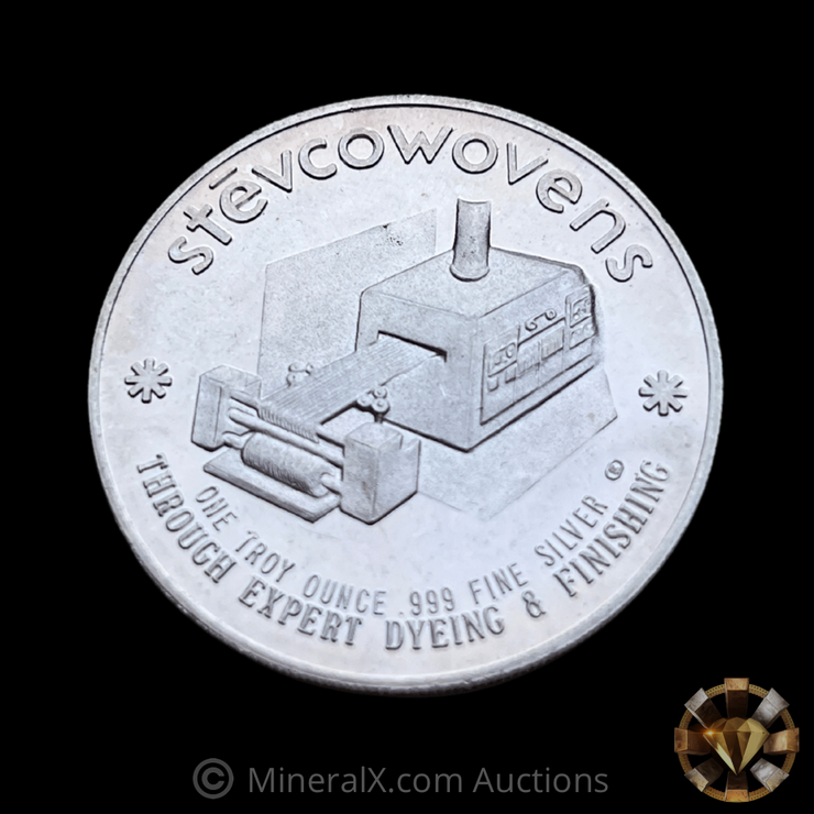 1978 Stevcoknit / Stevcowovens 1oz Vintage Silver Coin (Made By Engelhard)