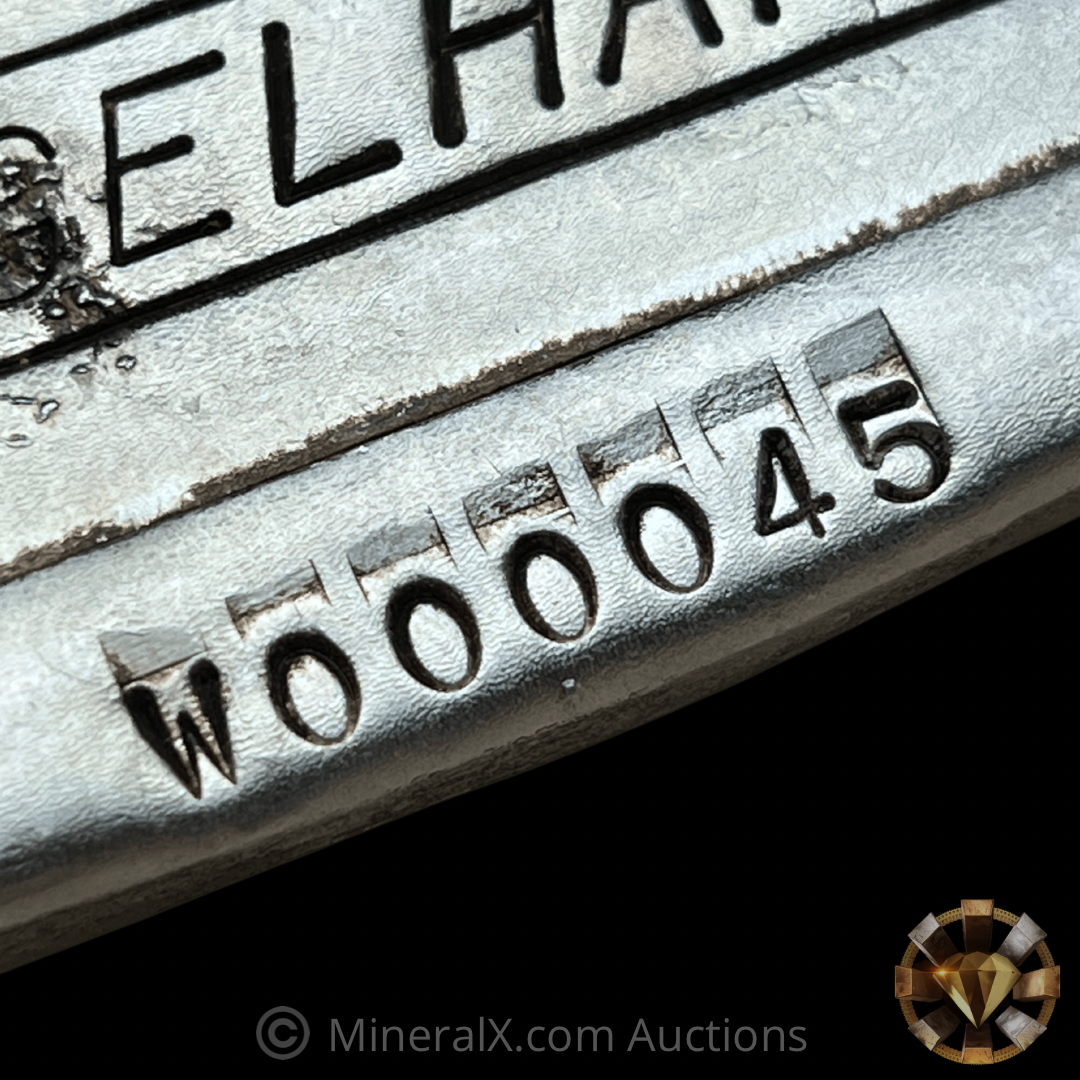 Extremely Low Serial W Series Engelhard 10oz Vintage Poured Silver