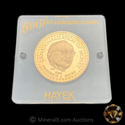 1980 Gold Standard Corporation “Denationalization of Money” Vintage 1/2oz Gold Coin w/Original Acrylic Case