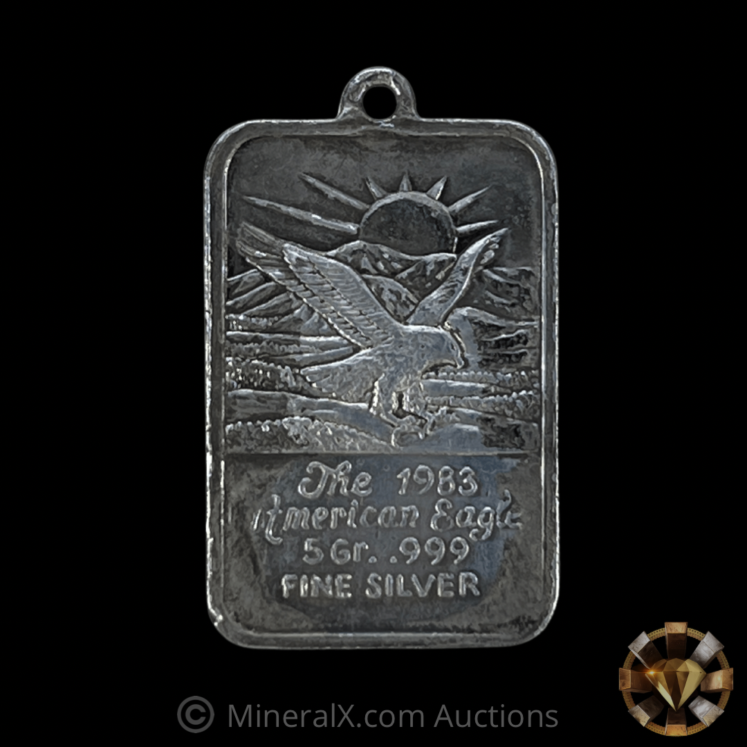 The 1983 American Eagle 5g Vintage Silver Pendant – MineralX