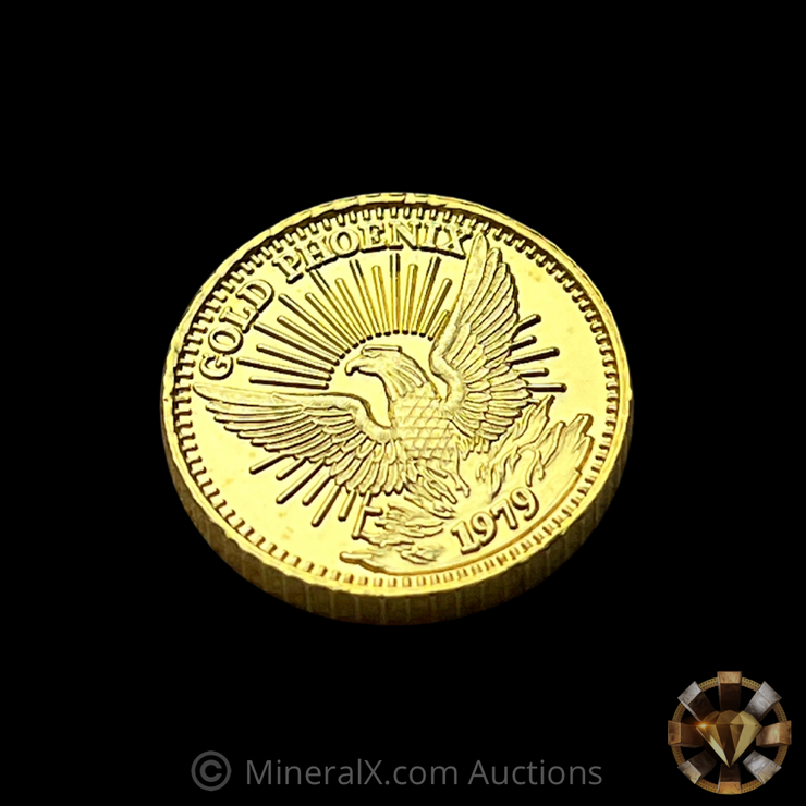 Complete Vintage 1979 Phoenix Gold Set (1oz,1/2oz,1/4oz,1/8oz) [1.87toz pure gold] w/ Rare Original Capital Plastics Display