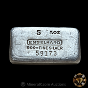 Engelhard 5toz Vintage Poured Silver Bar