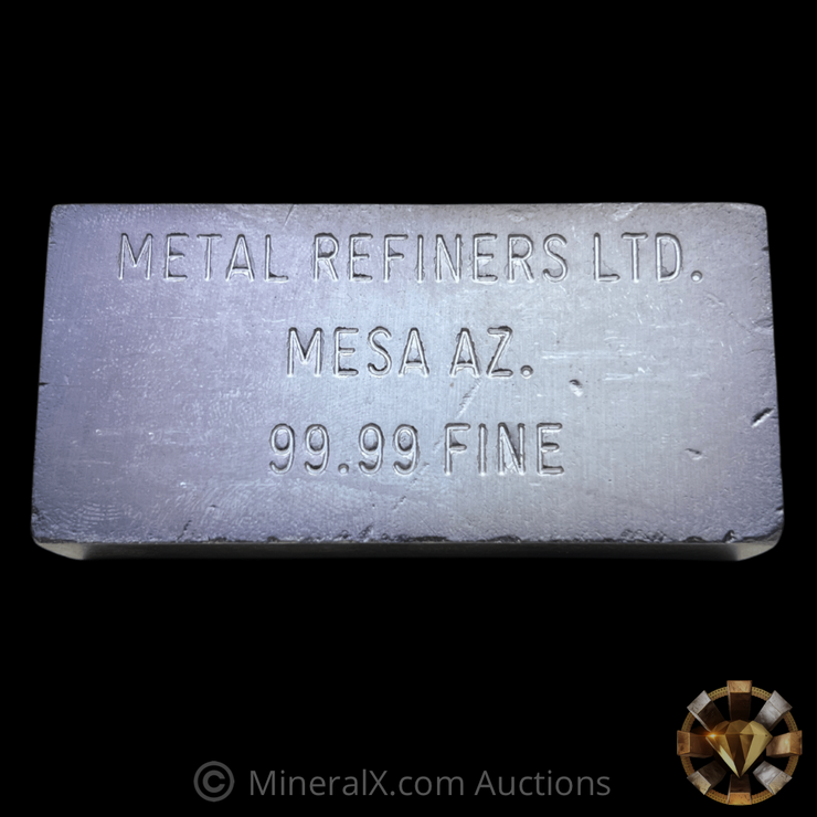 Metal Refiners LTD Mesa AZ 10.007oz Vintage Silver Bar