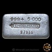 Engelhard 5oz “4th Series” Bull Logo Vintage Poured Silver Bar