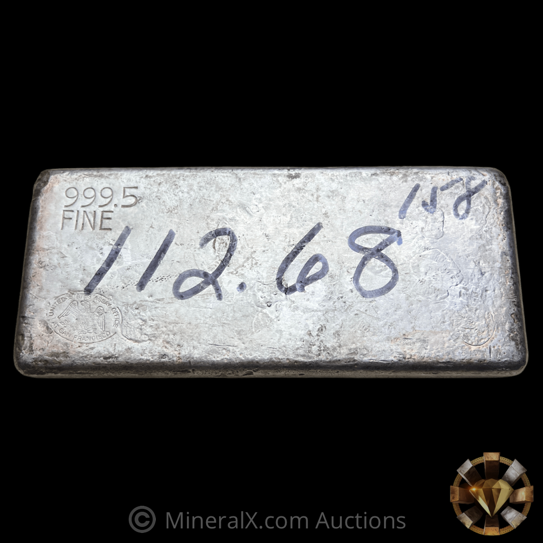 Authentic United States Assay Office At San Francisco 112.68oz Gov