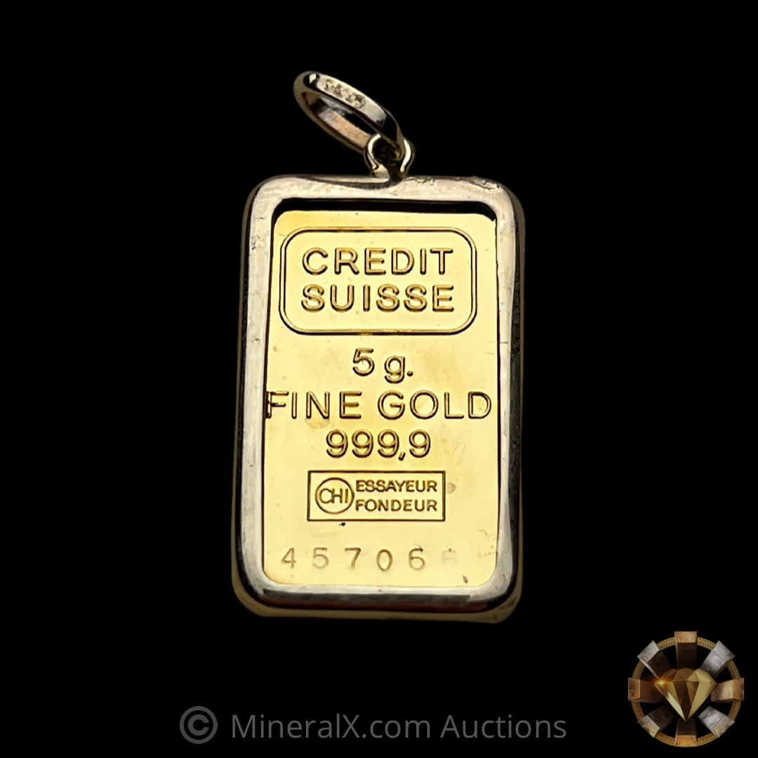 Credit Suisse 5g Vintage Gold Bar Pendant – MineralX