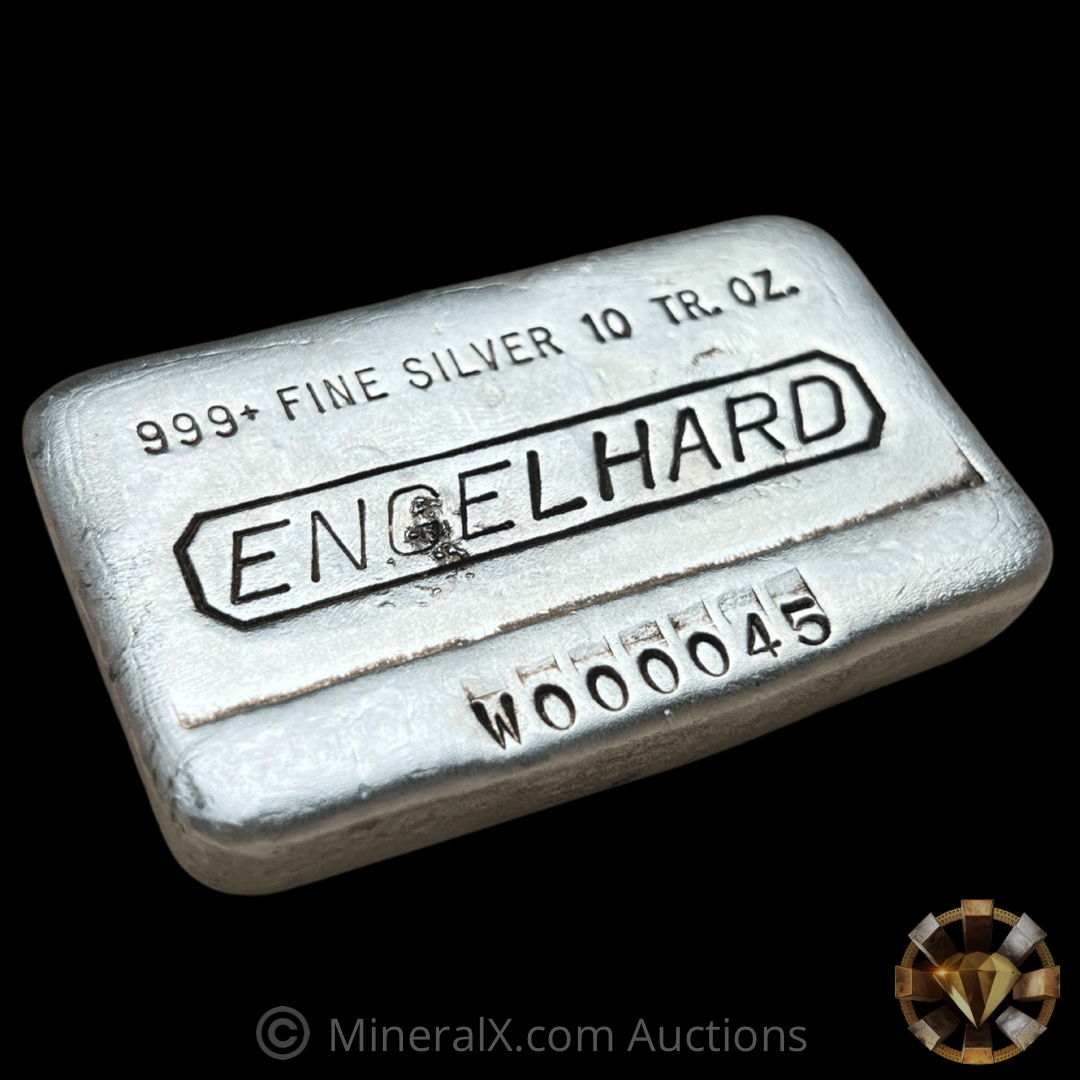 Extremely Low Serial W Series Engelhard 10oz Vintage Poured