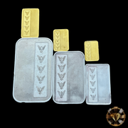 Complete Refinement Gold and Silver Bar Set w/ Original Red Velvet Case