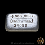 Engelhard 3oz Vintage Poured Silver Bar