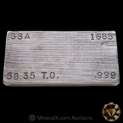 South Side Associates SSA 58.35oz Vintage Poured Silver Bar