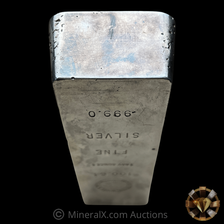 Consolidated Mines & Metals 100.61oz Vintage Silver Bar