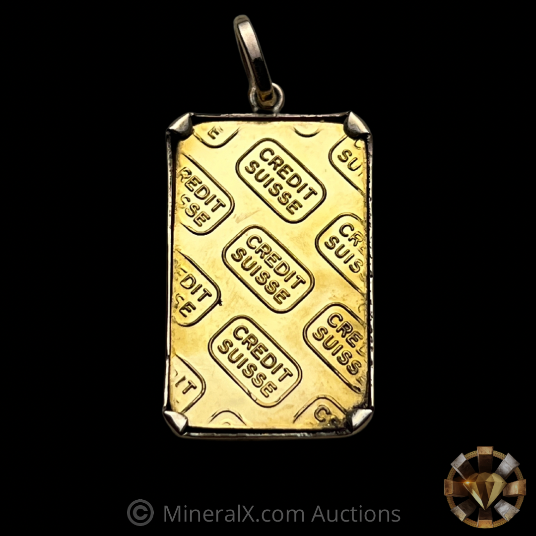 Credit Suisse 5g Vintage Gold Bar Pendant – MineralX