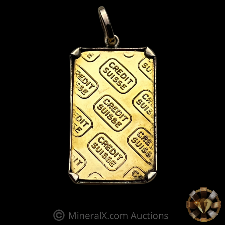 Credit Suisse 5g Vintage Gold Bar Pendant