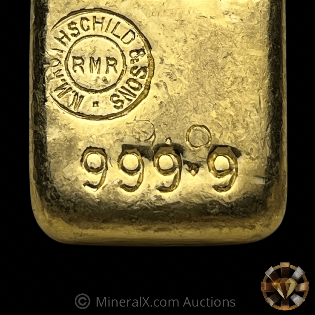 NM Rothschild & Sons 100 Gram “Double Strike Error” Vintage Poured
