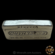 Extremely Low Serial W Series Engelhard 10oz Vintage Poured Silver Bar