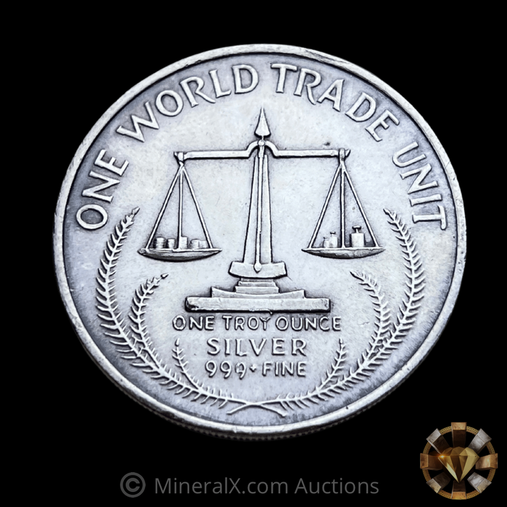 1985 One World Trade Unit 1oz Vintage Silver Coin