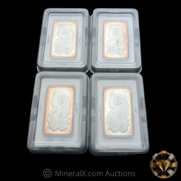 x4 100g Sequential PAMP Fortuna Vintage Silver Bars