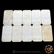 x10 Simmons REFCO Metals 1oz Vintage Silver Art Bars (10oz Total)