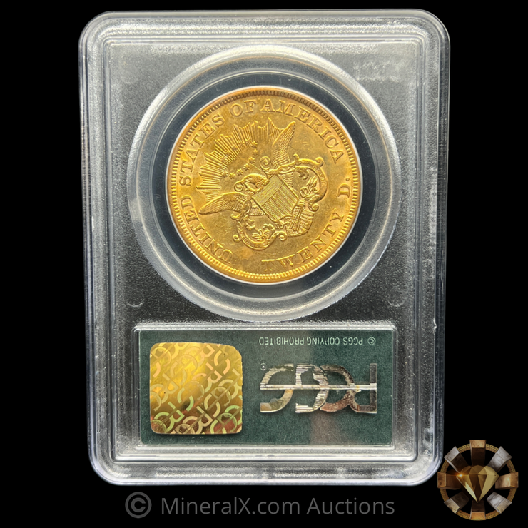 1855 PCGS AU50 “OGH” $20 Liberty Double Eagle Gold Coin