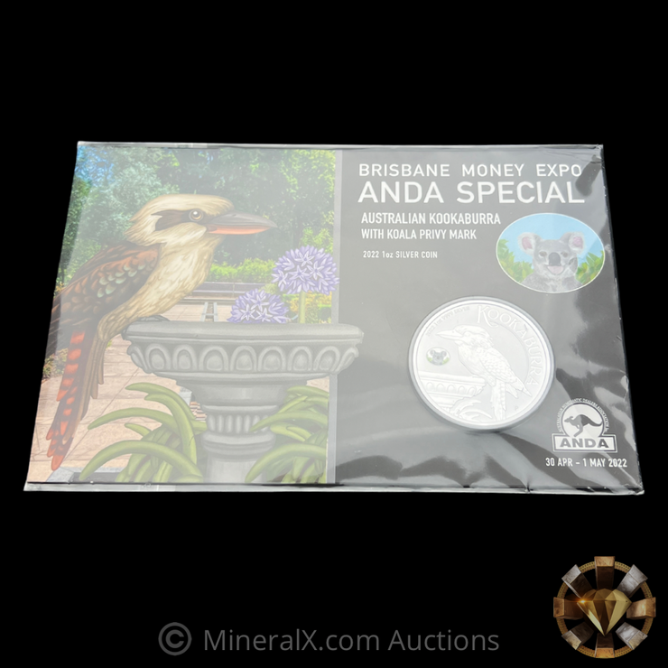 1oz Kookaburra Koala Privy Silver Coin w/Original Brisbane Money Expo Packaging
