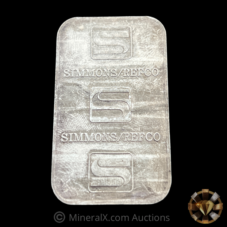 1oz Simmons REFCO Metals Vintage Silver Art Bar