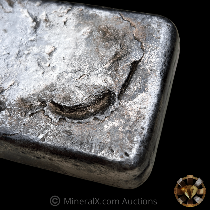 Silver Inverted Delta Delta 50.092oz Vintage Poured Silver Bar – MineralX
