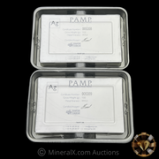 Sequential Vintage PAMP Fortuna 100g Silver Bars