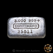 Engelhard 3oz Vintage Poured Silver Bar