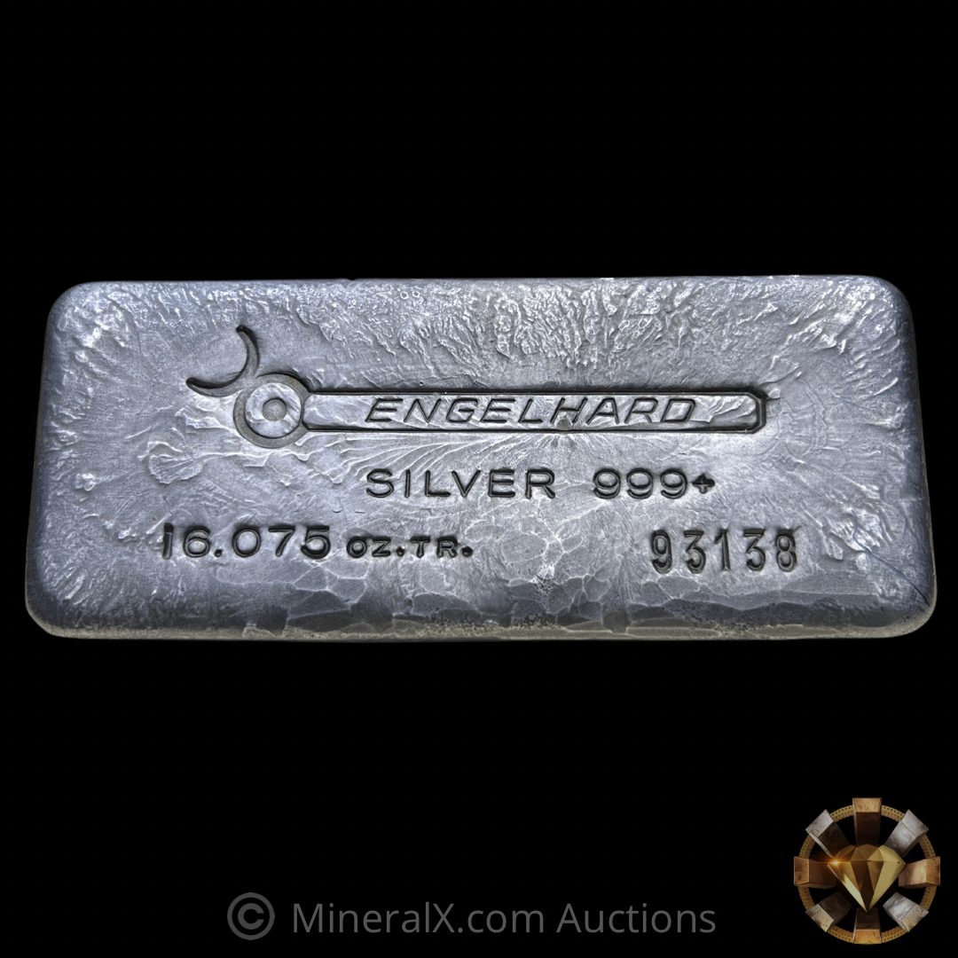 Engelhard 16.075 oz 1/2 Kilo Vintage Poured Silver Bar – MineralX