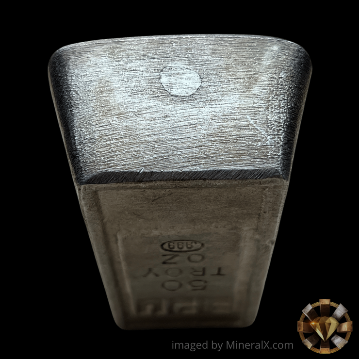 Unique APM Vintage 50oz Silver Bar MineralX