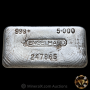 Engelhard 5oz Bull Logo Vintage Poured Silver Bar