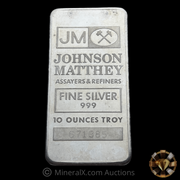 Johnson Matthey JM 10oz Vintage Pressed Silver Bar