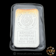 Johnson Matthey JM Republic National Bank of New York 1oz Vintage Silver Bar