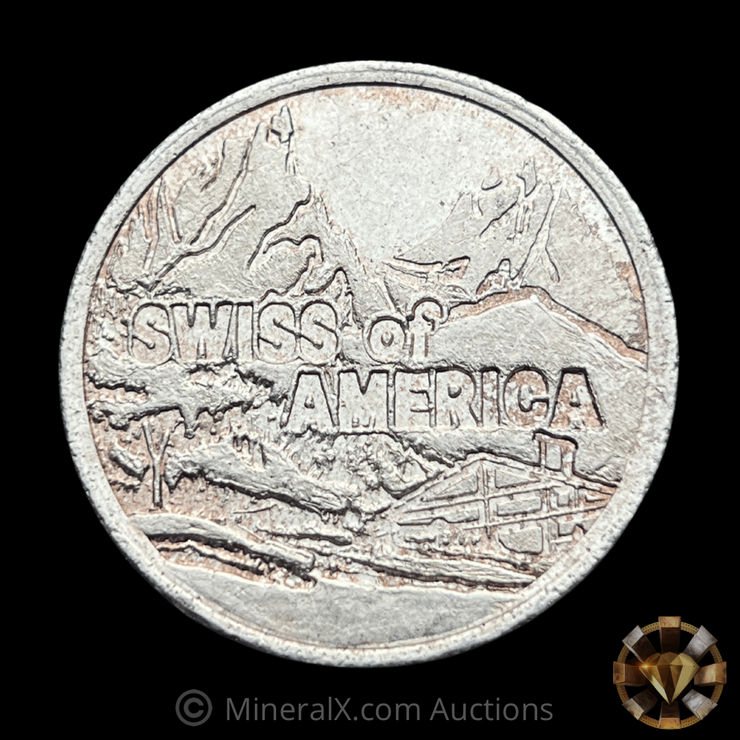 SOA Swiss of America 5oz Vintage Silver Round