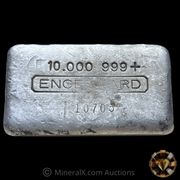 Engelhard Double X8 Prefix 10 oz Vintage Poured Silver Bar