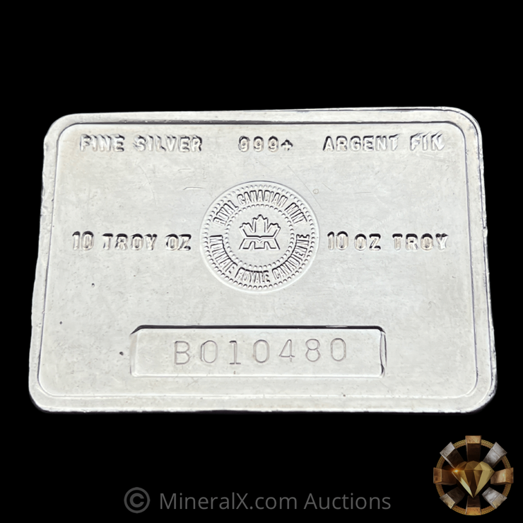 RCM Royal Canadian Mint 10oz Vintage Silver Bar