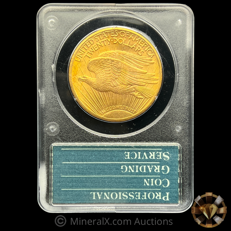 1924 MS63 PCGS “Rattler” $20 US Saint Gaudens Double Eagle Gold Coin