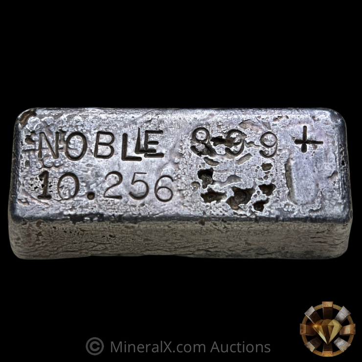 Noble Metals 10.256oz Vintage Poured Silver Bar