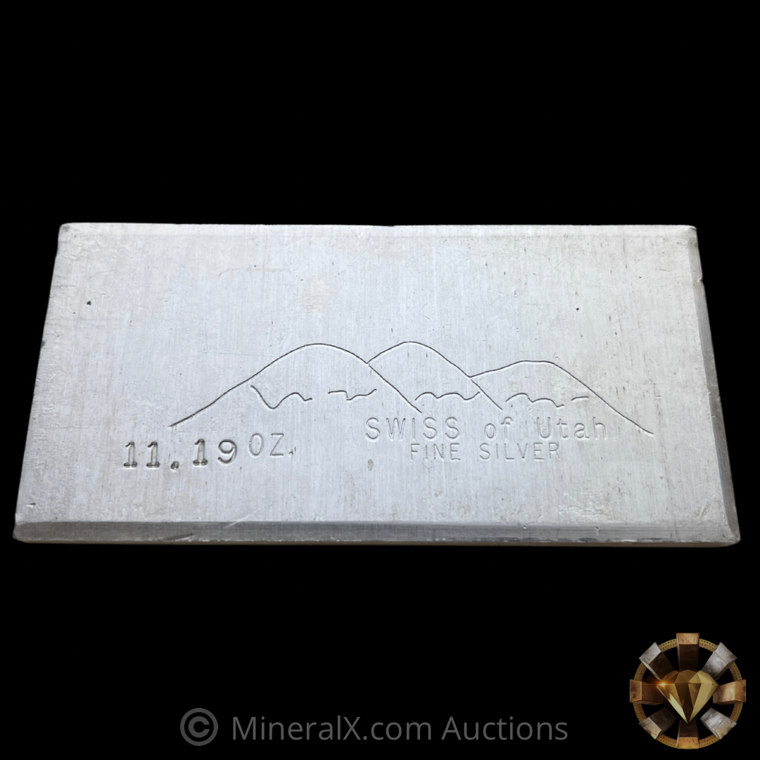 銀ビン Draper Mint Swiss of Utah Handy Harman 11.19oz Vintage Silver Bar