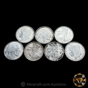 x7 1/4oz Vintage Silver Fractional Coins (1.75oz total)