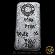 1980 Homestake Mining Company 10.22oz Vintage Poured Silver Bar