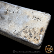 Sunshine Mining 100oz 1984 Vintage Poured Silver Bar W/ Low 0-Leading Serial