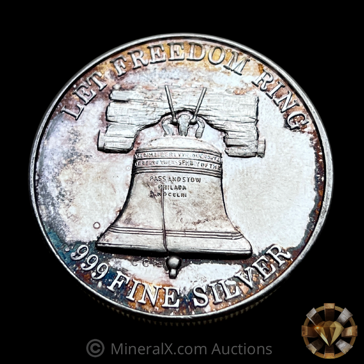 1oz “Let Freedom Ring” California Crown Mint CCM Vintage Silver International Trade Unit Coin