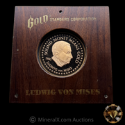 1980 Gold Standard Corporation “Sound Money Means Gold” Vintage 5oz Gold Coin w/Original Wood Case