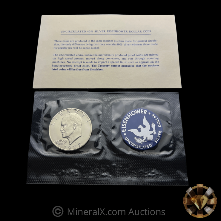1972 Eisenhower 40% Silver Dollar Set