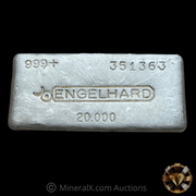 Engelhard 20oz “Linen-Back” Vintage Poured Silver bar