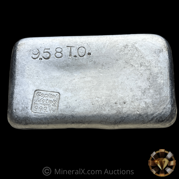 Capital Metals Baltimore MD 9.58oz Vintage Poured Silver Bar