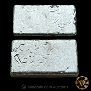 Unique Sequential Pair of Engelhard 5oz “Large Hallmark” Vintage Poured Silver Bars