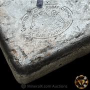 Authentic United States Assay Office At San Francisco 112.68oz Gov Issued Vintage Poured Silver Assay Bar
