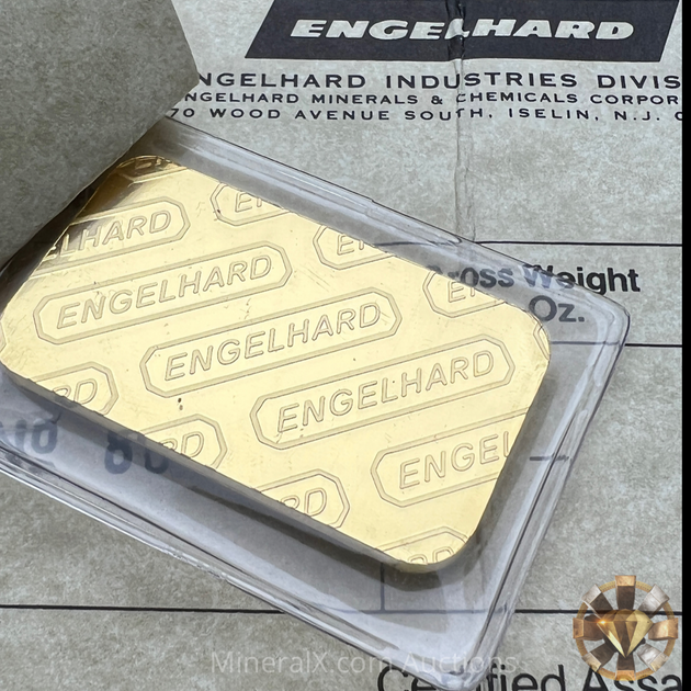 Sequential 1oz Engelhard Industries Gold Bars Sealed with Original Bei ...